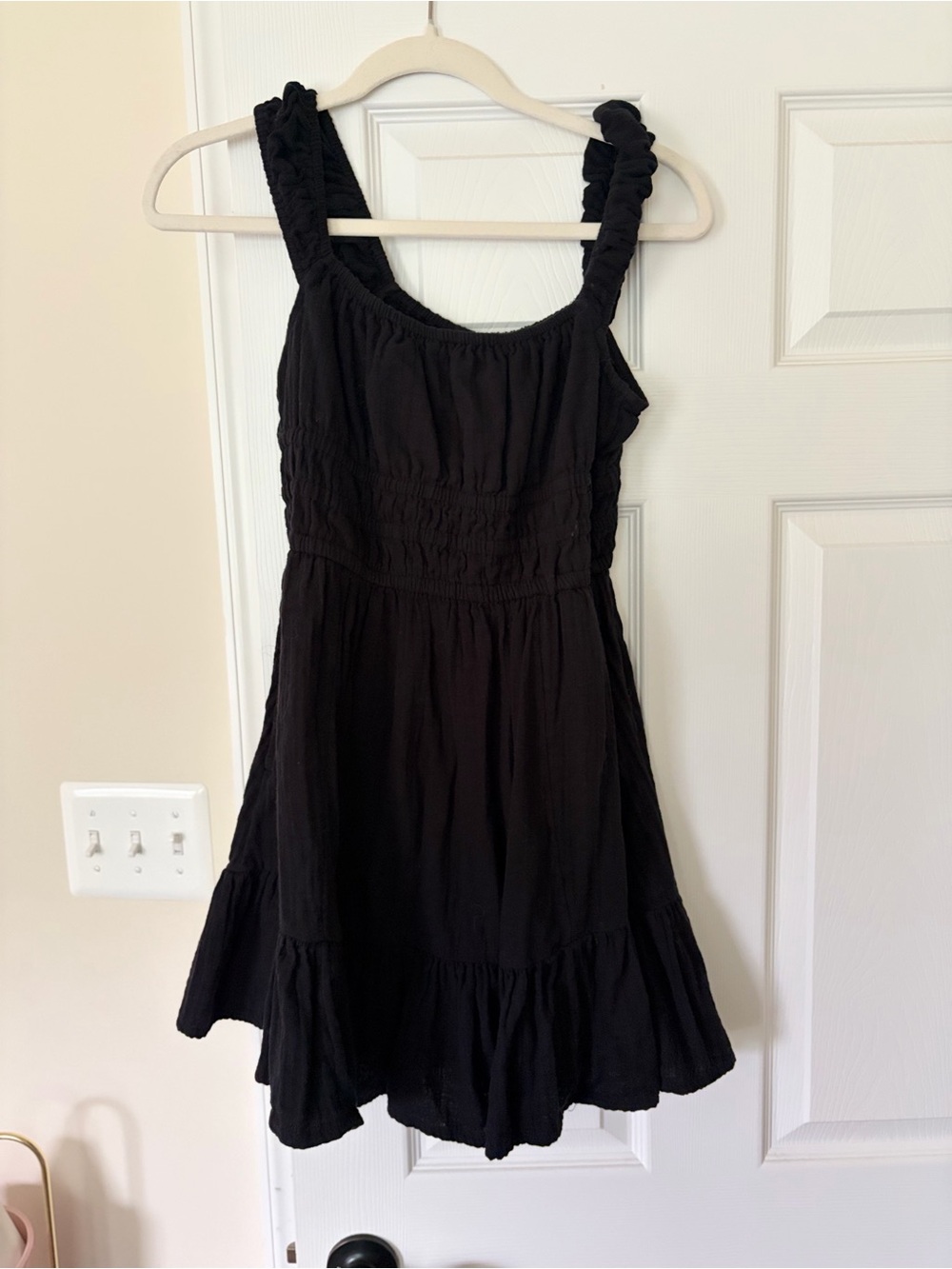 Abound Black Ruffled Strap Sundress